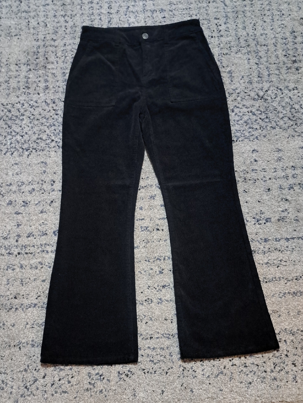 Black Tape_ Black Corduroy Waistband Pants